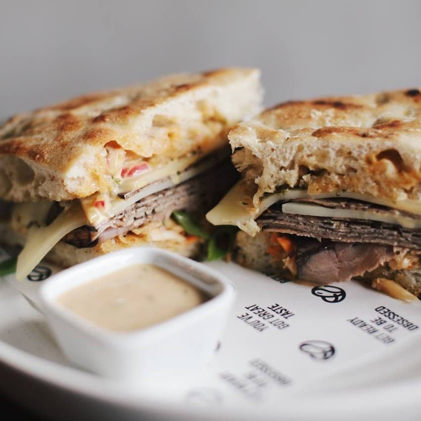 Roast beef focaccia